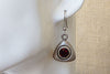 Garnet Rebeka Earrings. Boho Dark Red Gemstone Earrings. Red Crystal Earrings. Triangular Earrings.silver Geometric Earring.women Jewlery
