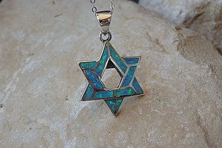 Gemstone Star Of David Necklace