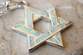 Gemstone Star Of David Necklace