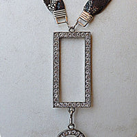 Geometric Leather Necklace