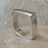 Geometrical Ring. Gold Square Ring. Geometric Ring. Wedding Ring. Square Band Ring. Womens Band Ring. Men Wedding Ring. Classic Gold Rings