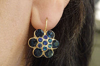 Giff For Moms. Navy Blue Rebeka Earrings. For Wife. For Friendship