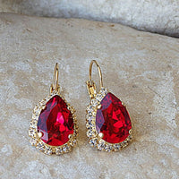 Gift For Her. Red Rebeka Earrings