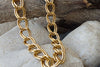 Gold Aluminum Necklace. Chunky Gold Necklace. Light Chain Necklace. Classic Necklace.women Wide Necklace.aluminum Chain Chainmaille Necklace