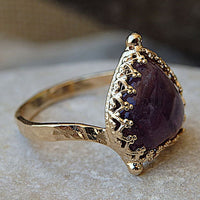 Gold Amethyst Ring