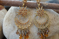 Gold Bohemian Dangle Earrings