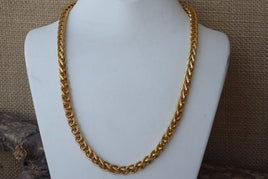 Gold Chain Necklace. Chunky Gold Necklace. 24K Yellow Gold Plated Chain Necklace. Classic Necklace Or Bracelet For Women Wide Chain Necklace