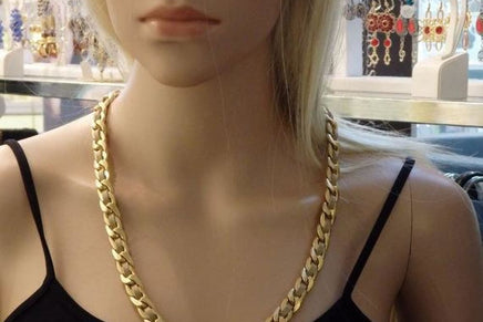 Gold Chain With Leather Necklace. Gold And Cream Chain Necklace. Gold Plated Link Necklace. Everyday Necklace. Gold And Leather Jewelry Gift