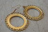 Gold Champagne Rebeka Circle Earrings