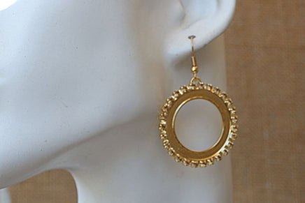 Gold Champagne Rebeka Circle Earrings