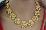 Gold Circles Statement Necklace. Statement Necklace.bib Necklace.bib Gold Necklace.wedding Necklace.bridal Necklace