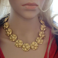 Gold Circles Statement Necklace. Statement Necklace.bib Necklace.bib Gold Necklace.wedding Necklace.bridal Necklace