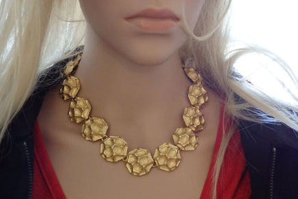 Gold Circles Statement Necklace. Statement Necklace.bib Necklace.bib Gold Necklace.wedding Necklace.bridal Necklace