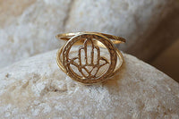 Gold Hamsa Ring