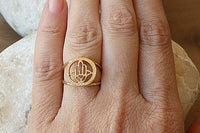 Gold Hamsa Ring