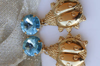 Gold Ladybug Earrings