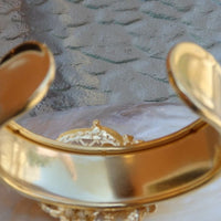 Gold Plated Cuff Bracelet. Vintage Gold Cuff Bracelet For Women Gold Authentic Cuff. Vintage Gold Bangle. Womens Ornamented Cuff Bracelet