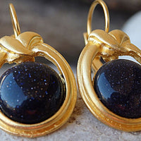 Gold Sandstone Earrings