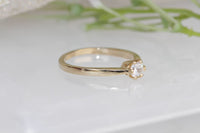 Gold Solitaire Ring