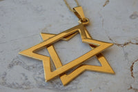 Gold Star Of David Necklace