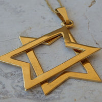 Gold Star Of David Necklace