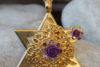 Gold Star Of David Necklace