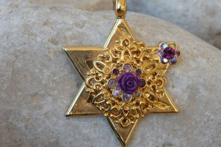 Gold Star Of David Necklace