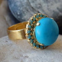 Gold Turquoise Ring