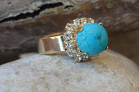 Gold Turquoise Stone Ring