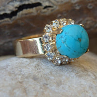 Gold Turquoise Stone Ring
