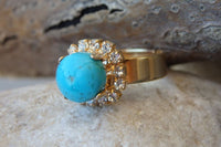 Gold Turquoise Stone Ring