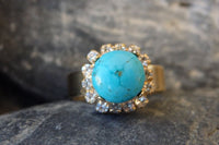 Gold Turquoise Stone Ring