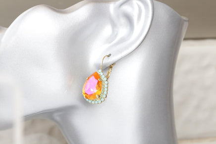 Golden Pink Earrings