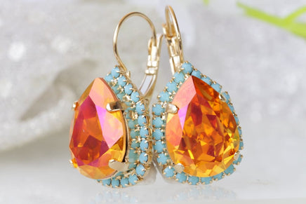 Golden Pink Earrings