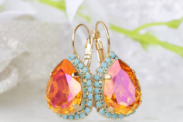 Golden Pink Earrings