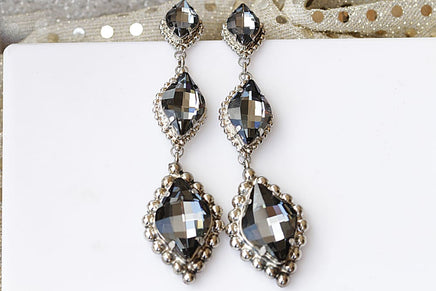 Gray Chandelier Earring