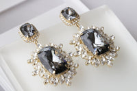 Gray Chandelier Earrings