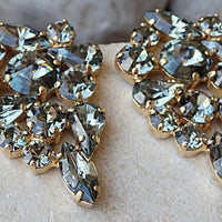 Gray Cluster Earrings