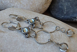 Gray Drop Earrings