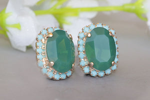 Green Blue Earrings