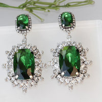 Green Chandelier Earrings