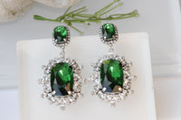 Green Chandelier Earrings