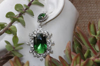 Green Chandelier Earrings