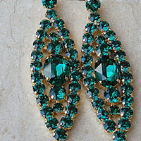 Green Cluster Earrings