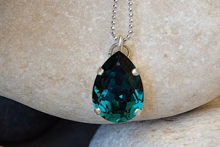 Green Emerald Drop Shaped Pendant