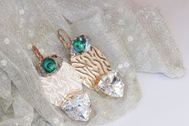 Green Eye Earrings