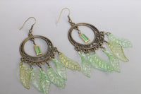 Green Leaf Earrings