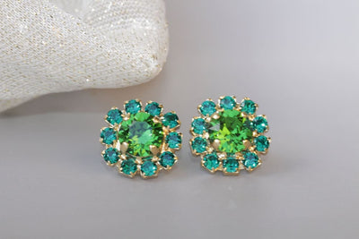 Green Small Earrings