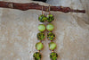 Green Rebeka Earrings. Peridot Rebeka Crystal Dangle Earrings