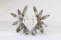 Grey Cluster Earrings